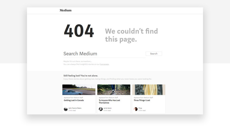 ７種吸引目光的「404錯誤頁面」，善用也能成為品牌推廣利器