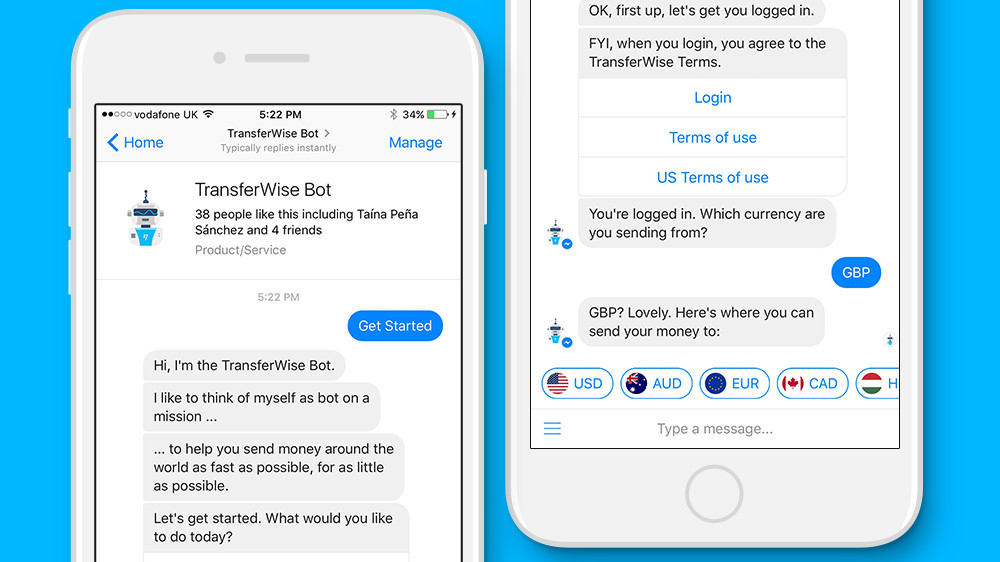 FB Messenger可直接跨國匯款，還有聊天機器人提醒你何時兌換最合適