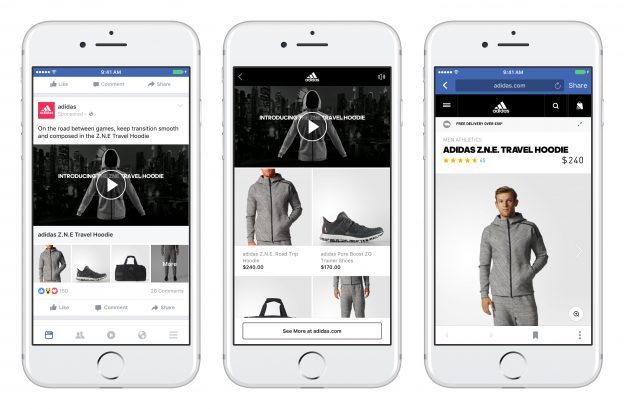 Adidas和Tommy Hilfiger用FB「精選欄廣告」，打造沉浸式購物體驗